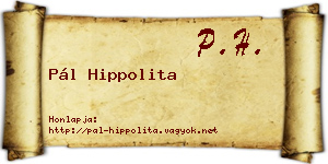 Pál Hippolita névjegykártya